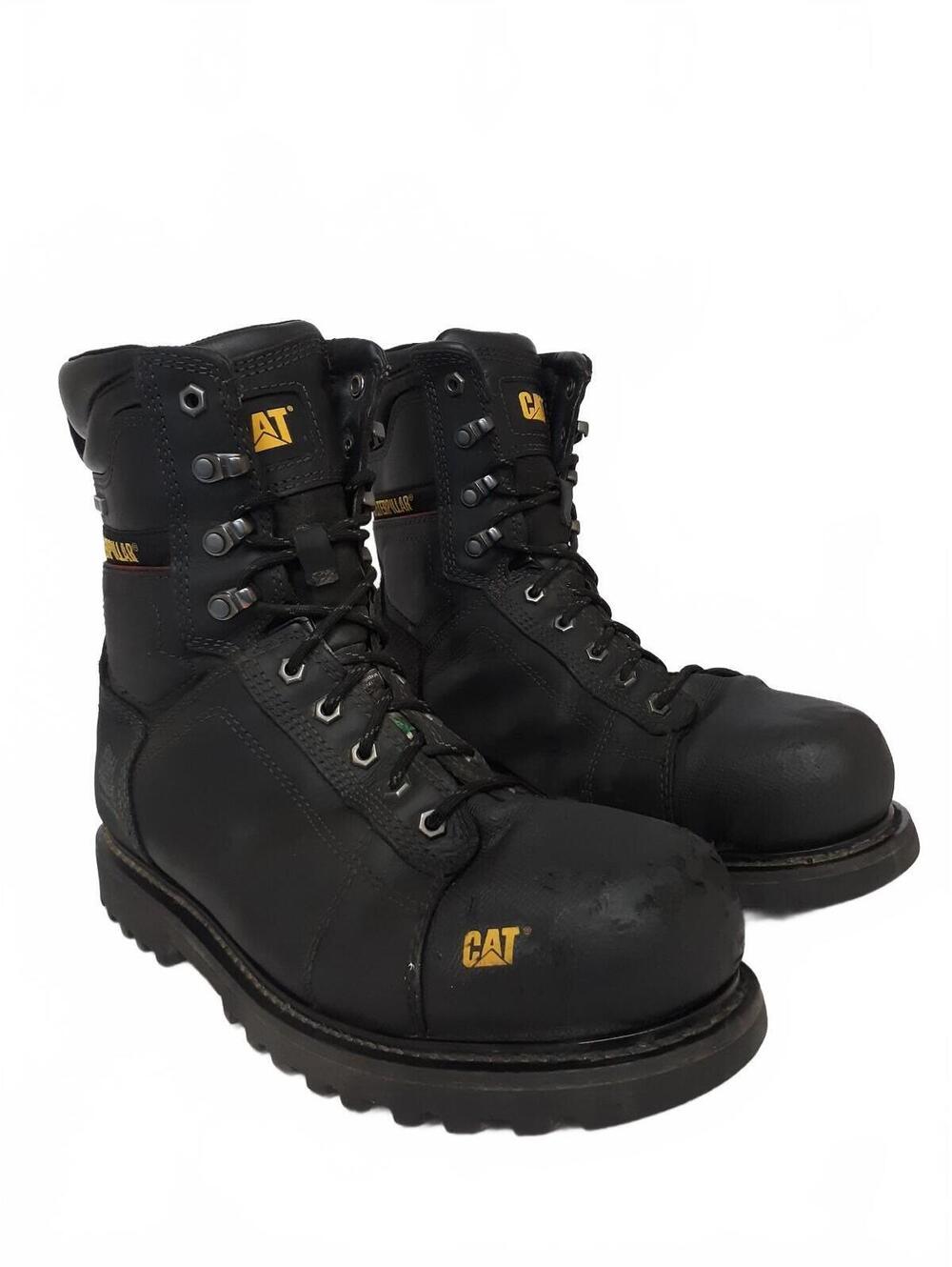 Caterpillar Men’s 8" Control WP Composite Toe Work Boots P720211 Black Size 10W